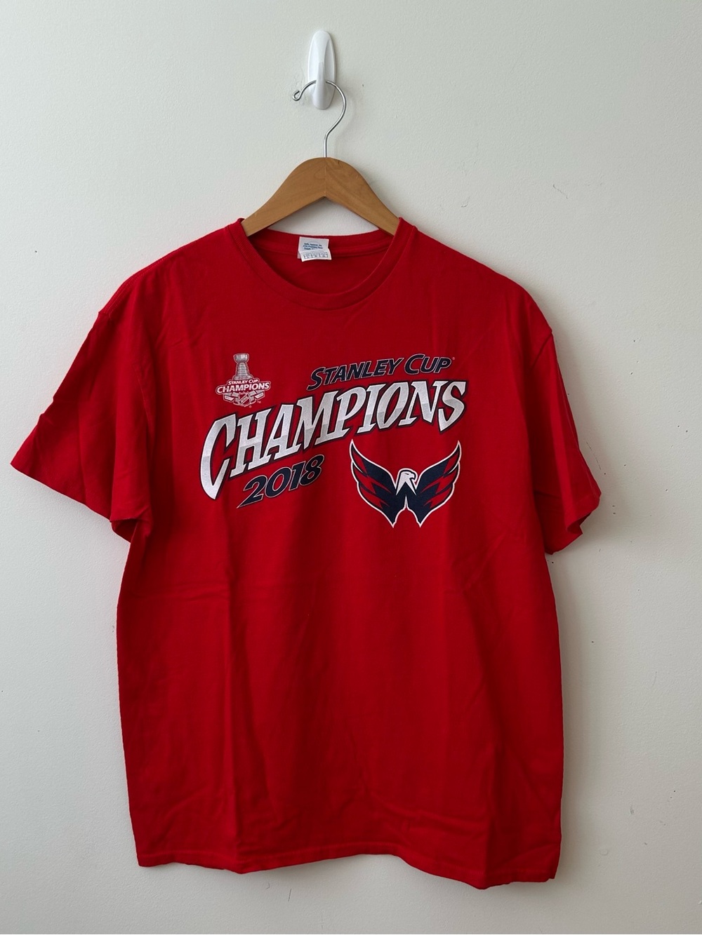 Washington Capitals 2018 Stanley Cup Champions Short Sleeve T Shirt Large Red